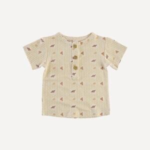 Kate Quinn The Woods Short Sleeve Basic Henley Tee Honeycomb Size 6Y New